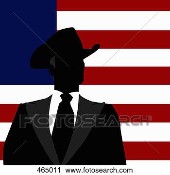 Clipart - a businessman 
in a hat in front 
of the american 
flag. fotosearch 
- search clipart, 
illustration, 
drawings and vector 
eps graphics images
