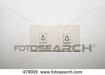 Stock Image - a light switch 
and a door bell. 
fotosearch - search 
stock photos, 
pictures, images, 
and photo clipart