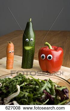 Banco de Imagem - legumes,  anthropomorphic, 
 caras. fotosearch 
- busca de fotos, 
imagens e clipart