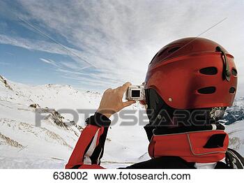 Banco de Imagem - esquiador,  levando, 
 fotografia,  
austríaco,  alpes. 
fotosearch - busca 
de fotos, imagens 
e clipart