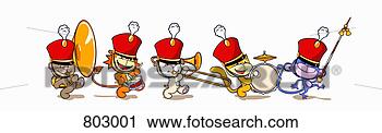 Clipart - five animals in 
a marching band. 
fotosearch - search 
clipart, illustration, 
drawings and vector 
eps graphics images