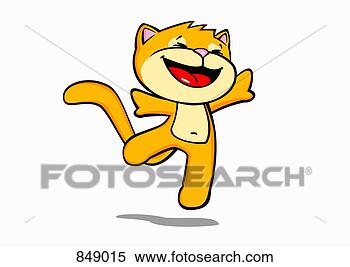 Clipart - a dancing cartoon 
cat. fotosearch 
- search clipart, 
illustration, 
drawings and vector 
eps graphics images