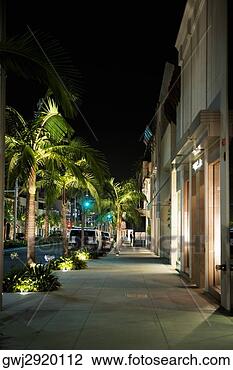 Stock Photo - sidewalk at the 
rodeo drive at 
night, los angeles, 
california, usa. 
fotosearch - search 
stock photos, 
pictures, images, 
and photo clipart