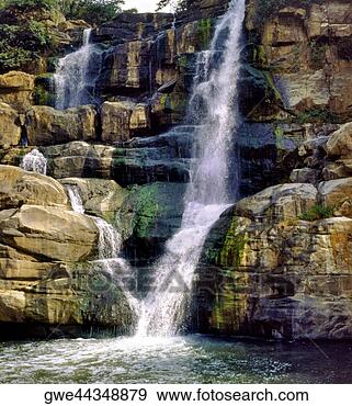 Stock Photograph - low angle view 
of a waterfall. 
fotosearch - search 
stock photos, 
pictures, images, 
and photo clipart