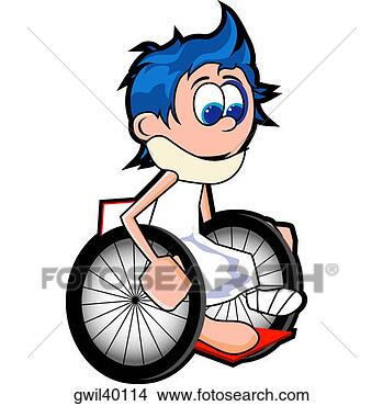 Stock Illustration - patient with a 
neck brace sitting 
in a wheelchair. 
fotosearch - search 
clipart, illustration, 
drawings and vector 
eps graphics images