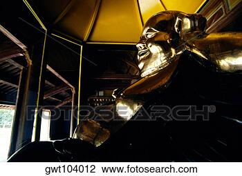 Stock Photo - golden buddha, 
thien mu pagoda, 
hue, vietnam. 
fotosearch - search 
stock photos, 
pictures, images, 
and photo clipart