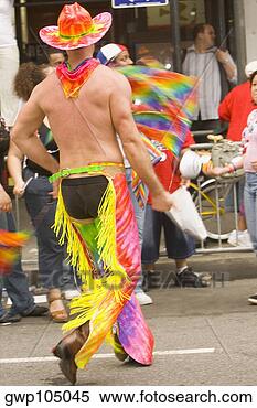 Stock Image - rear view of a 
gay man at a gay 
parade. fotosearch 
- search stock 
photos, pictures, 
images, and photo 
clipart