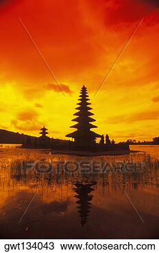 Stock Photo - reflection of 
a temple in water, 
 pura ulu danau 
temple,  bali. 
fotosearch - search 
stock photos, 
pictures, images, 
and photo clipart