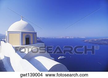 Stock Photo - high section view 
of a church, santorini, 
cyclades islands, 
greece. fotosearch 
- search stock 
photos, pictures, 
images, and photo 
clipart