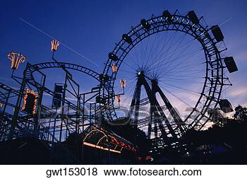 Stock Photo - silhouette of 
amusement park 
rides, prater 
park, vienna, 
austria. fotosearch 
- search stock 
photos, pictures, 
images, and photo 
clipart