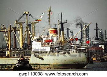 Stock Photo - steamboat in a 
river, huang po 
river, shanghai, 
china. fotosearch 
- search stock 
photos, pictures, 
images, and photo 
clipart