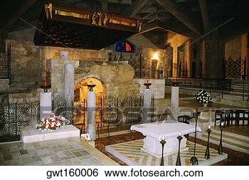 Stock Photo - interiors of a 
basilica,  basilica 
of the annunciation, 
 nazareth. fotosearch 
- search stock 
photos, pictures, 
images, and photo 
clipart