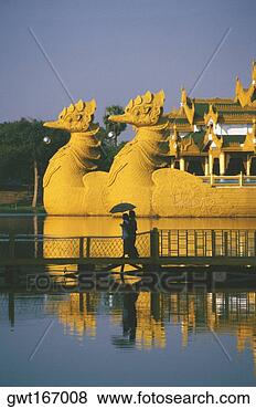 Stock Photo - palace on a barge 
in a lake, yangon, 
myanmar. fotosearch 
- search stock 
photos, pictures, 
images, and photo 
clipart