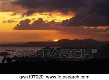 Stock Photography - sunset over the 
sea, west end, 
tortola, british 
virgin islands. 
fotosearch - search 
stock photos, 
pictures, images, 
and photo clipart