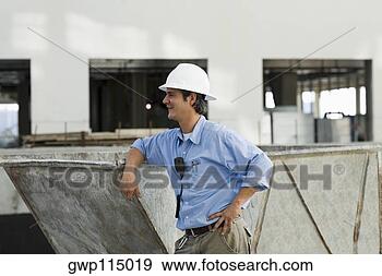 Arquivo Fotográficos - lado,   perfil, 
  engenheiro, 
  inclinar-se, 
  contra,   industrial. 
fotosearch - busca 
de fotos, imagens 
e clipart