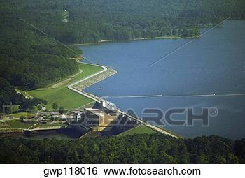 Banco de Imagem - oeste,  ponto, 
 hidroelétrico, 
 represa,  geórgia, 
 eua. fotosearch 
- busca de fotos, 
imagens e clipart