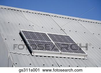 Stock Photography - solar panel on 
roof. fotosearch 
- search stock 
photos, pictures, 
images, and photo 
clipart