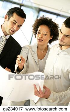 Picture - business people 
discussing document. 
fotosearch - search 
stock photos, 
pictures, images, 
and photo clipart