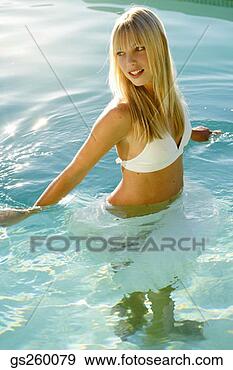 Stock Photograph - woman in swimming 
pool. fotosearch 
- search stock 
photos, pictures, 
images, and photo 
clipart