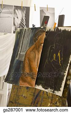 Stock Photography - artwork on easels. 
fotosearch - search 
stock photos, 
pictures, images, 
and photo clipart