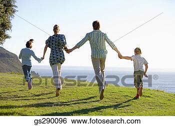 Stock Photo - rear view of family 
running together. 
fotosearch - search 
stock photos, 
pictures, images, 
and photo clipart