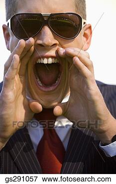 Picture - businessman yelling. 
fotosearch - search 
stock photos, 
pictures, images, 
and photo clipart