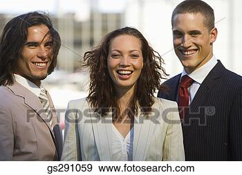 Stock Photograph - portrait of businesspeople 
smiling. fotosearch 
- search stock 
photos, pictures, 
images, and photo 
clipart