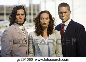 Stock Photography - portrait of serious 
businesspeople. 
fotosearch - search 
stock photos, 
pictures, images, 
and photo clipart