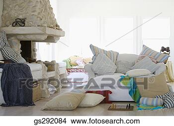 Stock Photo - messy living room. 
fotosearch - search 
stock photos, 
pictures, images, 
and photo clipart