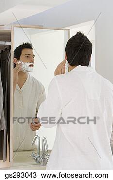 Stock Photo - man lathering 
shaving cream. 
fotosearch - search 
stock photos, 
pictures, images, 
and photo clipart