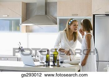 Stock Photo - mother and daughter 
preparing food 
in contemporary 
kitchen. fotosearch 
- search stock 
photos, pictures, 
images, and photo 
clipart