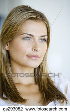 Stock Photo - portrait of thoughtful 
woman. fotosearch 
- search stock 
photos, pictures, 
images, and photo 
clipart