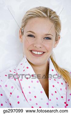 Stock Photograph - smiling woman 
in robe. fotosearch 
- search stock 
photos, pictures, 
images, and photo 
clipart