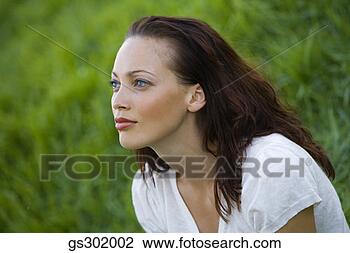 Stock Photo - woman outdoors. 
fotosearch - search 
stock photos, 
pictures, images, 
and photo clipart