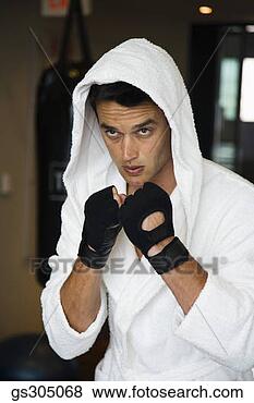 Stock Photo - pugilist in robe. 
fotosearch - search 
stock photos, 
pictures, images, 
and photo clipart