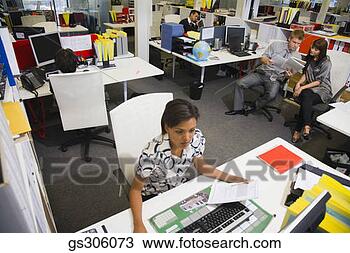 Stock Photo - businesswoman 
working in office. 
fotosearch - search 
stock photos, 
pictures, images, 
and photo clipart