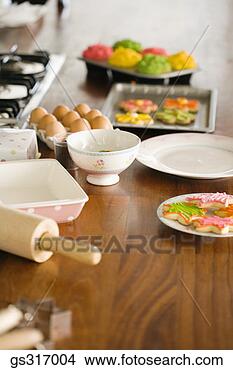 Banco de Imagem - biscoitos,  ingredientes. 
fotosearch - busca 
de fotos, imagens 
e clipart