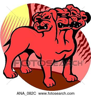 Clip Art - cerberus color. 
fotosearch - search 
clipart, illustration, 
drawings and vector 
eps graphics images