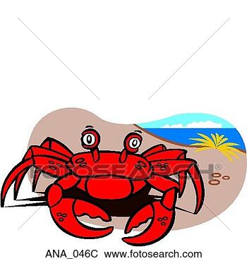 Clip Art - crab color. fotosearch 
- search clipart, 
illustration, 
drawings and vector 
eps graphics images