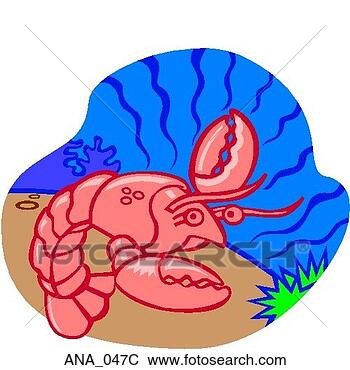Clip Art - crayfish color. 
fotosearch - search 
clipart, illustration, 
drawings and vector 
eps graphics images