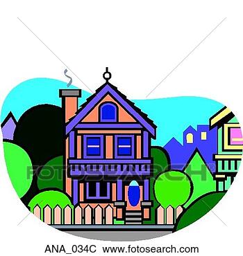 Clip Art - house color. fotosearch 
- search clipart, 
illustration, 
drawings and vector 
eps graphics images