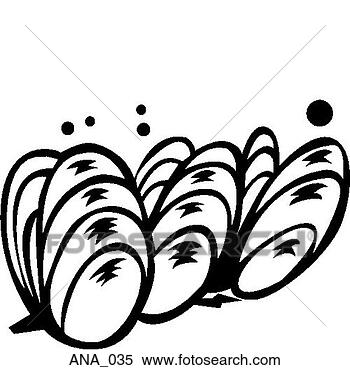 Clipart - mussels. fotosearch 
- search clipart, 
illustration, 
drawings and vector 
eps graphics images