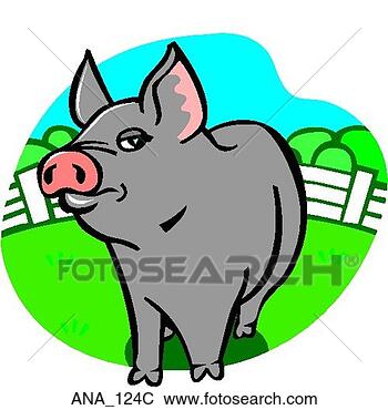 Clip Art - pot belly pig 
color. fotosearch 
- search clipart, 
illustration, 
drawings and vector 
eps graphics images