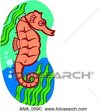 Clip Art - seahorse color. 
fotosearch - search 
clipart, illustration, 
drawings and vector 
eps graphics images