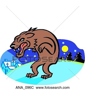 Clip Art - werewolf color. 
fotosearch - search 
clipart, illustration, 
drawings and vector 
eps graphics images