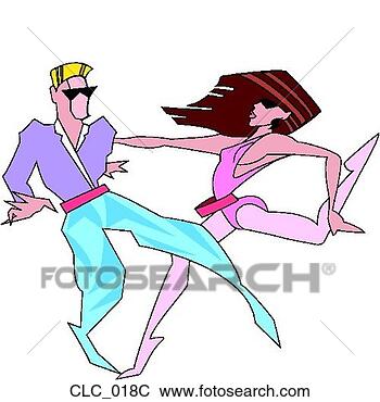 Clip Art - dancing duo color. 
fotosearch - search 
clipart, illustration, 
drawings and vector 
eps graphics images