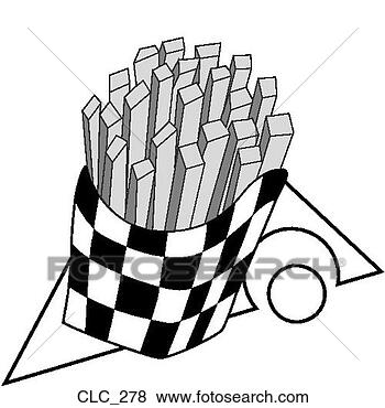 Clip Art - french fries. 
fotosearch - search 
clipart, illustration, 
drawings and vector 
eps graphics images