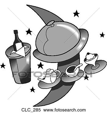Clipart - late night meal. 
fotosearch - search 
clipart, illustration, 
drawings and vector 
eps graphics images