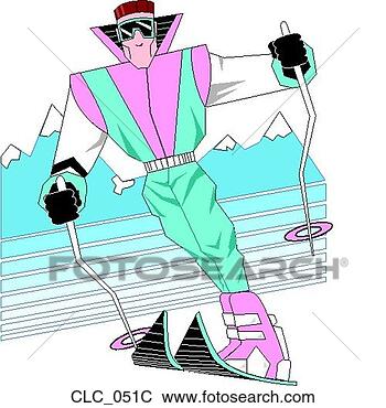 Clip Art - skiing color. 
fotosearch - search 
clipart, illustration, 
drawings and vector 
eps graphics images