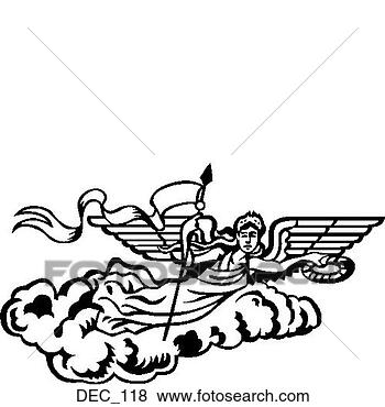 Clip Art - angel on cloud. 
fotosearch - search 
clipart, illustration, 
drawings and vector 
eps graphics images